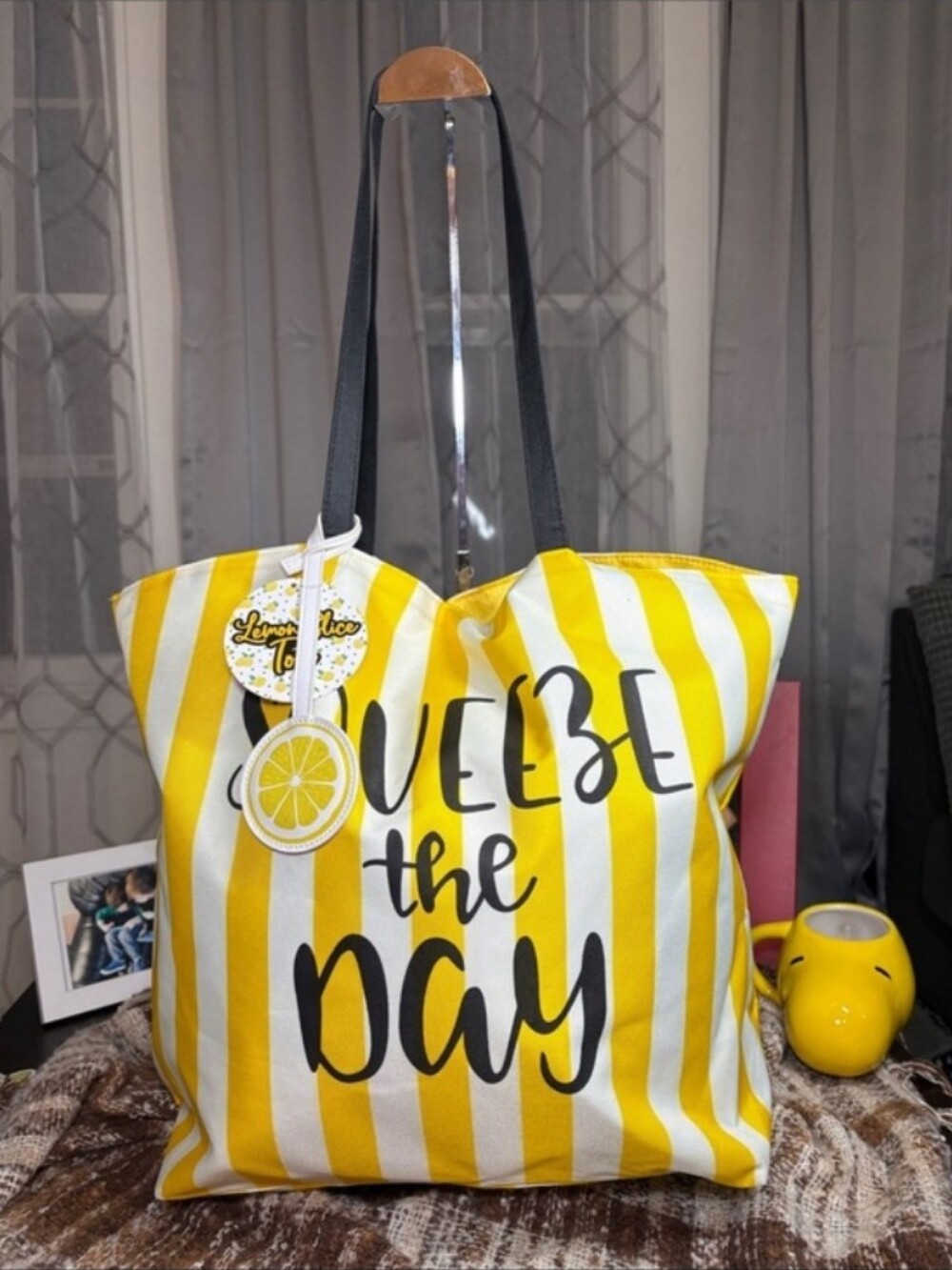 "Squeeze π the Day" Tote Bag - Picture 2 of 8